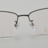 Half Rim Titanium Glasses LE5144_Gunmetal - Silver