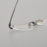Half Rim Titanium Glasses LE5150_Gunmetal