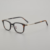 Square Acetate & Titanium Glasses LE5148_Tortoise - Bronze