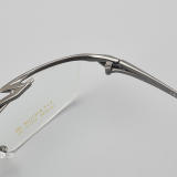 Half Rim Titanium Glasses LE5149_Grey - Gunmetal