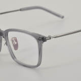 Rectangle Acetate & Titanium Glasses LE5185_Grey - Gunmetal