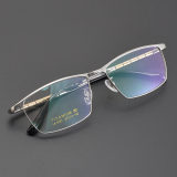 Rectangle Titanium Glasses LE5182_Silver - Gunmetal