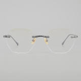 Rimless Titanium Glasses LE5142_Silver Front View