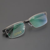 Half Rim Titanium Glasses LE5076_Gunmetal