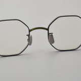Geometric Titanium Glasses LE5023_Black - Green