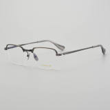 Half Rim Titanium Glasses LE5133_Antique Gunmetal