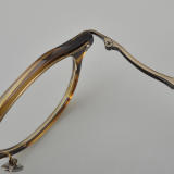 Round Acetate & Titanium Glasses LE5072_Brown
