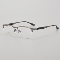 Half Rim Titanium Glasses LE5076_Gunmetal