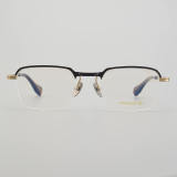 Half Rim Titanium Glasses LE5133_Black - Gold Front View