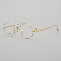 Round Titanium Glasses LE5128_Gold