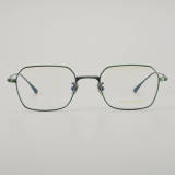 Square Titanium Glasses LE5127_Green Front View