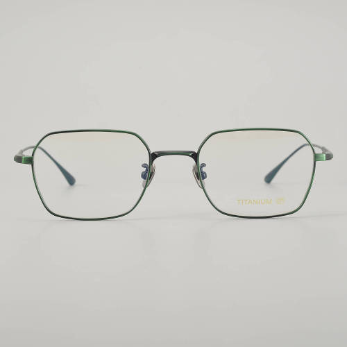 Square Titanium Glasses LE5127_Green