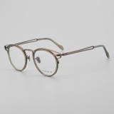 Round Titanium Glasses LE5094_Bronze