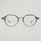Round Titanium Glasses LE5129_Grey - Gunmetal Front View