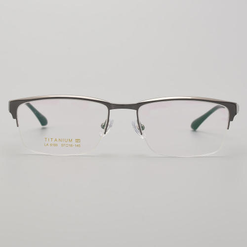 Half Rim Titanium Glasses LE5076_Gunmetal