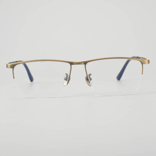 Half Rim Titanium Glasses LE5079_Bronze