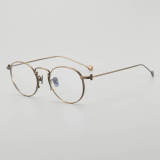 Round Titanium Glasses LE5024_Bronze