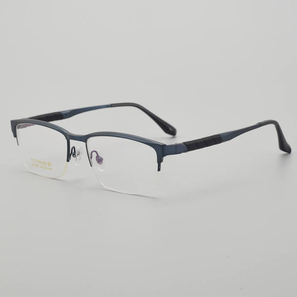 Half Rim Titanium Glasses LE5076_Blue