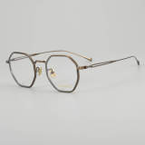Geometric Titanium Glasses LE5056_Bronze - Gunmetal