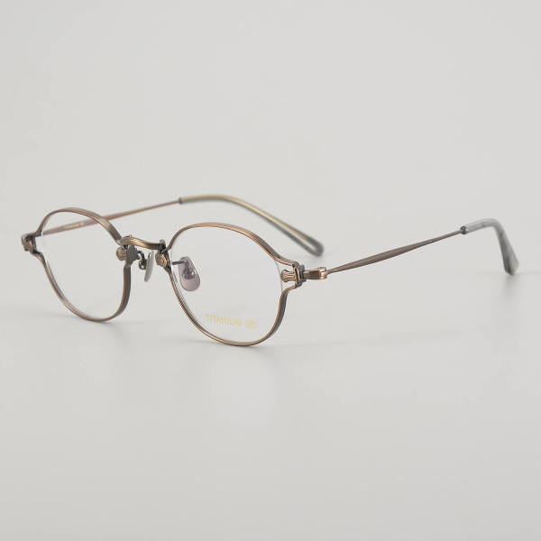 Oval Titanium Glasses LE5054_Bronze