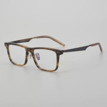 Square Acetate & Titanium Glasses LE5062_Brown