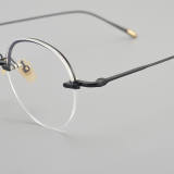 Half Rim Titanium Glasses LE5071_Black