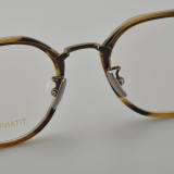 Round Acetate & Titanium Glasses LE5072_Brown