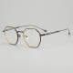 Geometric Titanium Glasses LE5056_Black - Gold