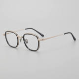 Square Titanium Glasses LE5065_Black - Gold