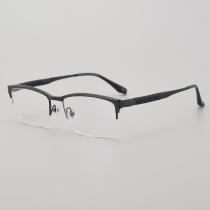 Half Rim Titanium Glasses LE5076_Black