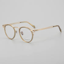 Round Titanium Glasses LE5094_Gold