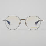 Round Titanium Glasses LE5103_Silver - Gold Front View