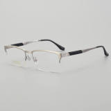 Half Rim Titanium Glasses LE5076_Silver