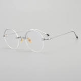 Half Rim Titanium Glasses LE5071_Silver