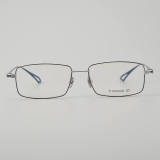 Rectangle Titanium Glasses LE5073_Black Front View