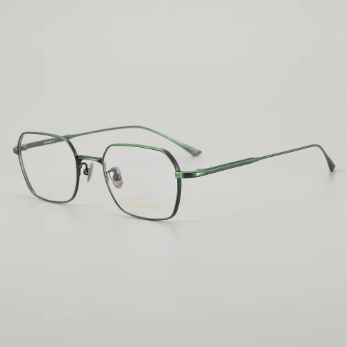 Square Titanium Glasses LE5127_Green