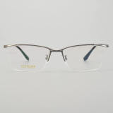 Half Rim Titanium Glasses LE5048_Gunmetal Front View