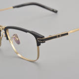 Square Titanium Glasses LE5038_Black - Gold