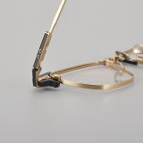 Square Titanium Glasses LE5038_Black - Gold