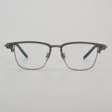 Square Titanium Glasses LE5038_Grey Front View