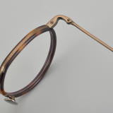 Round Titanium Glasses LE5050_Bronze