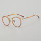 Round Titanium Glasses LE5026_Tortoise - Gold
