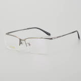 Half Rim Titanium Glasses LE5048_Gunmetal