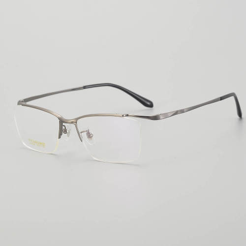 Half Rim Titanium Glasses LE5048_Gunmetal