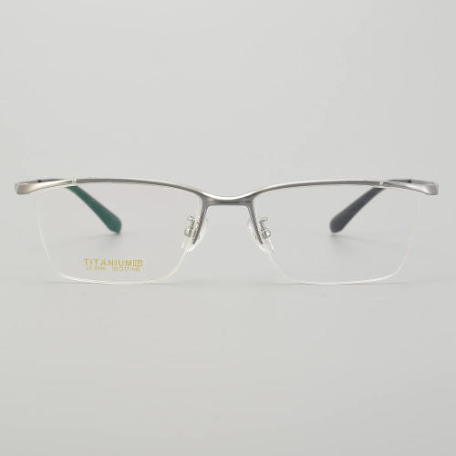 Half Rim Titanium Glasses LE5048_Silver