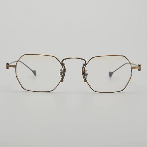 Geometric Titanium Glasses LE5039_Bronze