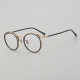 Round Titanium Glasses LE5026_Black - Gold