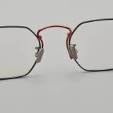 Geometric Titanium Glasses LE5039_Red - Black