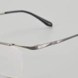 Half Rim Titanium Glasses LE5048_Gunmetal