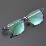 Square Titanium Glasses LE5038_Blue - Silver